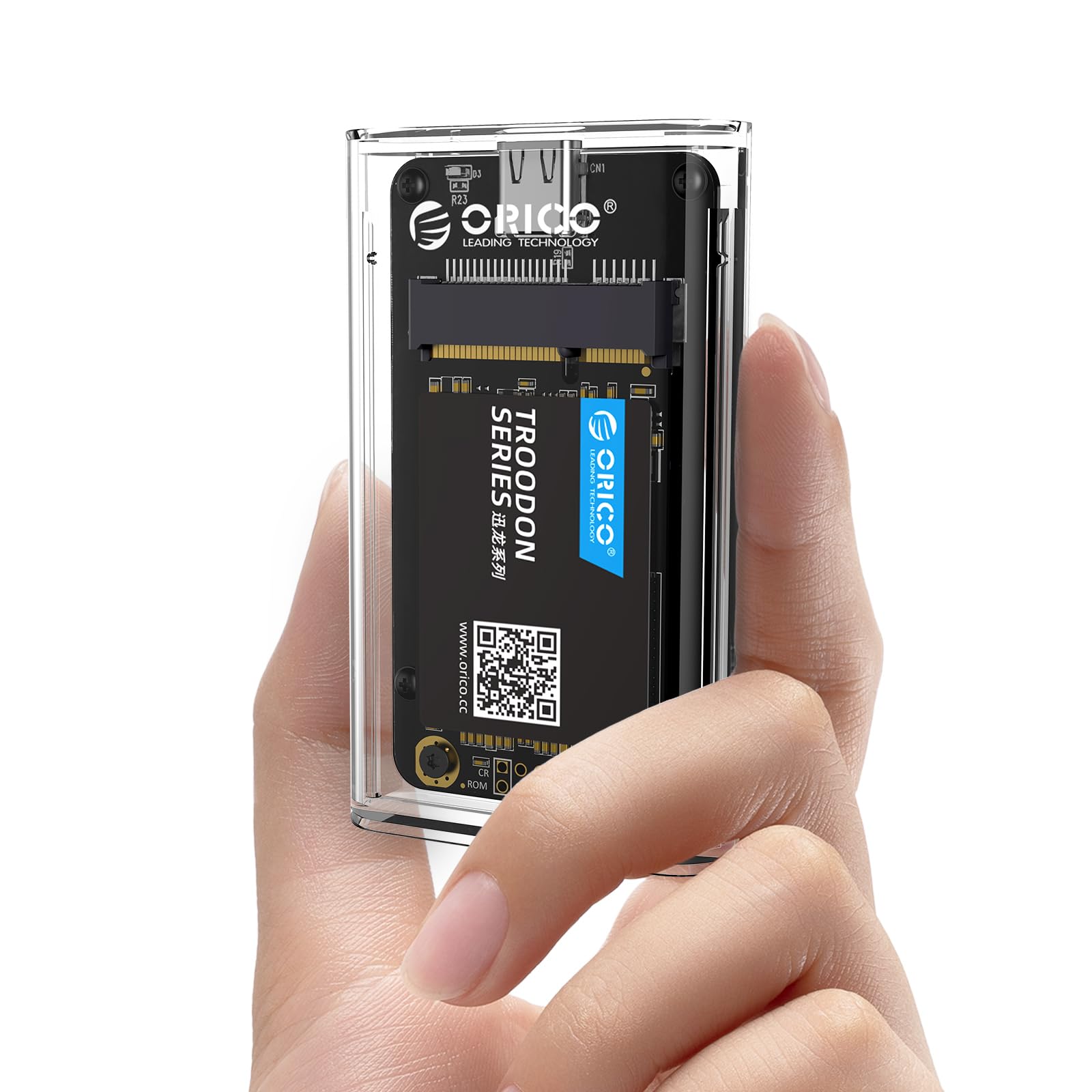 ORICO 5 Gbit/s USB 3.0 mSATA SSD Enclosure, Tool-Free Transparent
